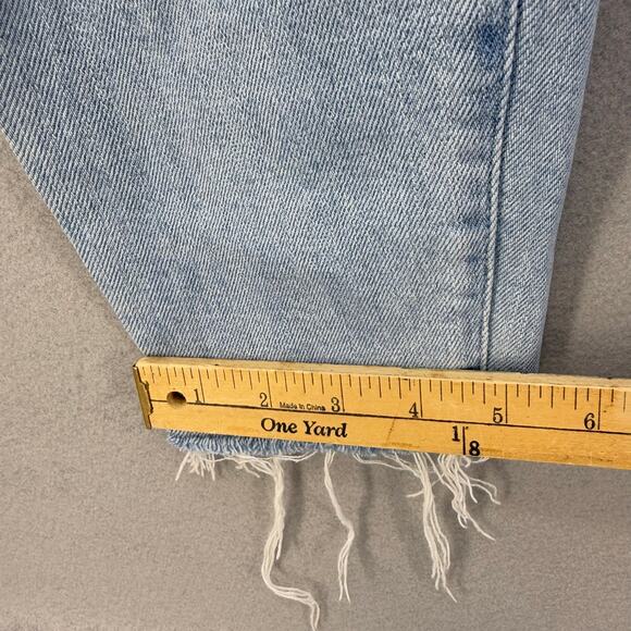 Good American Jean's Women's 6/28 Light Blue Ankle Skinny Raw Hem Preppy - Picture 14 of 15